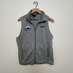 Patagonia Women’s Better Sweater Fleece Vest Gray M Run Wenatchee Embroidered